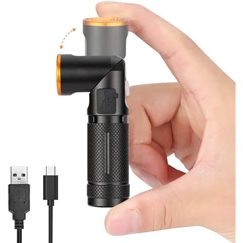 EverBrite 600 Lumens Pocket Flashlight, 90 Degree Tactical Pen Light with Magnet, Type-C Rechargeable with 3 Modes for Night Working, Outdoor, Camping, Emergency Cover