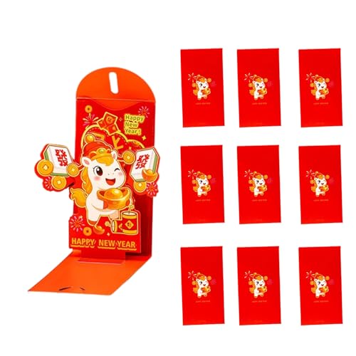 Enveloppes rouges 3D pour vos fêtes de mariage, anniversaire et Noël