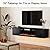 Floating TV Stand with 36” Electric Fireplace, 70” Wall Mounted TV Shelf with Storage Cabinet, Modern Entertainment Center Media Console with Remote Control, LED Lights, Up to 80 Inch TVS, Black