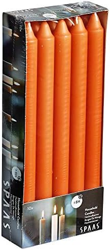 Spaas 10 Household Tapered Dinner Candles 21/240 mm, 8 Hours, Unscented, Red
