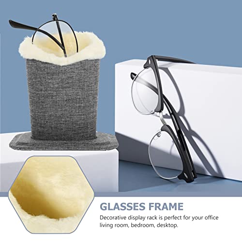 Cabilock Suporte de óculos de olho revestido de pelúcia suporte de óculos óculos bifocais suporte de