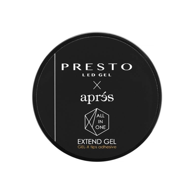 Aprés x Presto ALL-IN-ONE Extend Gel, Gel-X Tips Adhesive, Jar 24g
