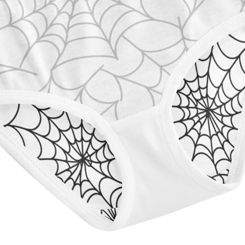 ZZKKO Spider Web Simple Line Girls Underwear Toddler Panties for Girls Comfort Brief Size 2T-8Y4