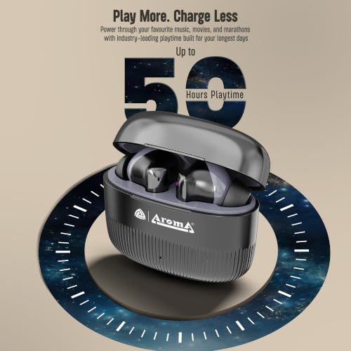 Image of AROMA TWS30 Upto 50Hr Playtime*, Dual Paring, BT V5.3, Fast Charging, Heavy Bass Bluetooth