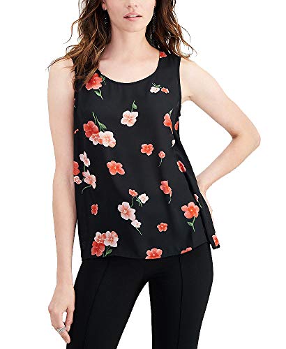 Nine West Womens Perfection Sleeveless Blouse Top, Black, X-Small #TOP18