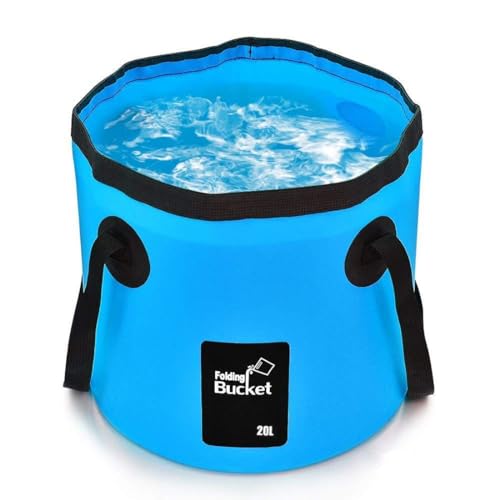 BANCHELLE Collapsible Bucket Water Container Portable Folding Camp Wash Basin for Outdoor Traveling...