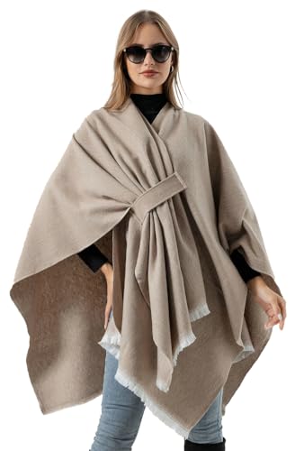 Women's Shawl Wrap Open Front Poncho Cape Oversized Sweaters Cardigan Shawl Elegant Travel for Spring Fall Winter2