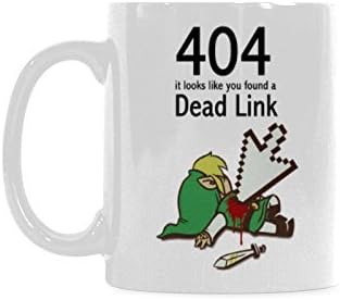 Funny Gamers Mug Error 404 Dead Link Coffee Mug Funny Coffee Cup Ceramic Tea Cup 11oz Amazon Co Uk Home Kitchen