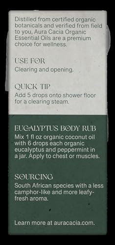Aceite Esencial Orgánico de Eucalipto Aura Cacia 0.25 Fl Oz miniatura 2