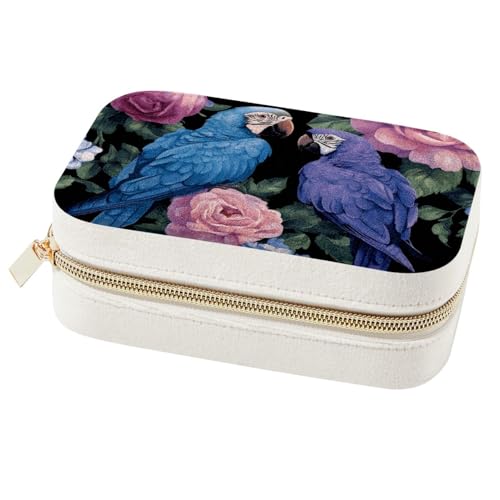 Boîte de rangement bijoux portable avec compartiments colliers et bagues - 2
