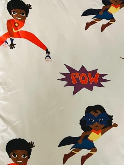 Miniatura 2 de Sábana bajera ajustable de satén para cuna para bebés, niños, cama de día para retener la humedad del cabello (superhéroes, sábana estándar para