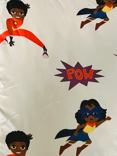Image of Satin Crib Fitted Sheet for Baby Girls,Boys, Toddler Bed, daybed to retain Hair Moisture Size (Superheros, Standard Crib Sheet)