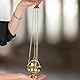 NKlaus Weihrauchschwenker & Weihrauchfass Gold – Handgefertigt aus poliertem Messing mit 33cm Kette, 8 x 6,5 cm – Räuchergefäß für Kirche, Rituale, Meditation & Zuhause 2941