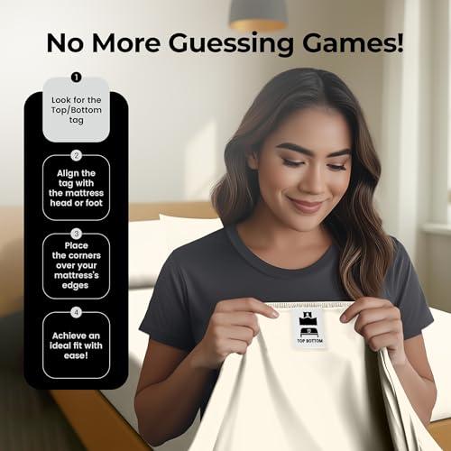 Image of Utopia Bedding Queen Fitted Sheet - Bottom Sheet - Deep Pocket - Soft Microfiber - Shrinkage and Fade Resistant - Easy Care -1 Fitted Sheet Only (Ivory)
