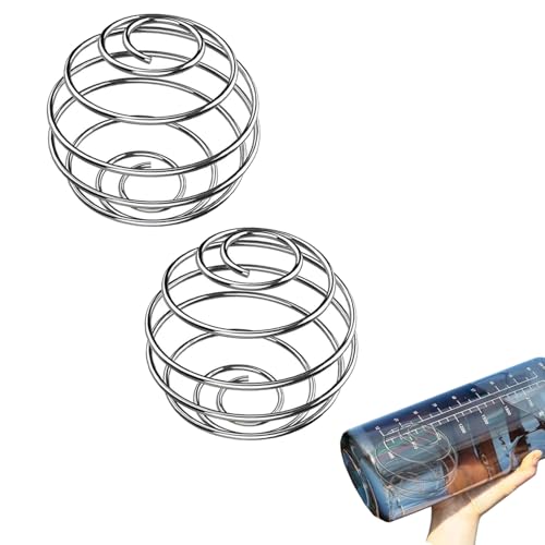 2 PCS Stainless Steel Bottle Mixer Ball, Shaker Balls, Protein Shaker Ball, Blender Balls for Mixer Bottles, Wire Whisk Ball for Gym, Workout, Smoothies, Protein Powder Mixing