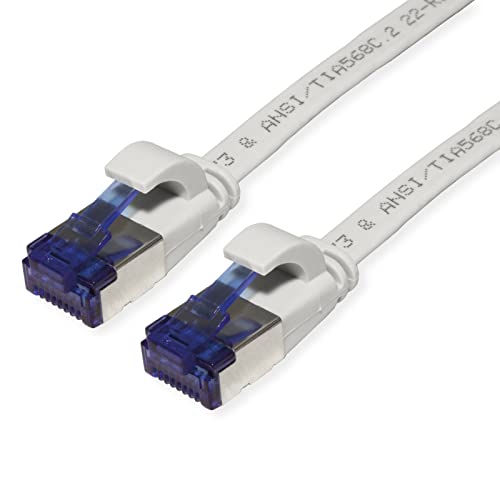 VALUE Patch Cable Cat.6A (Class EA) FTP Extra Flat Grey 0.5m, gray, 0.5 m