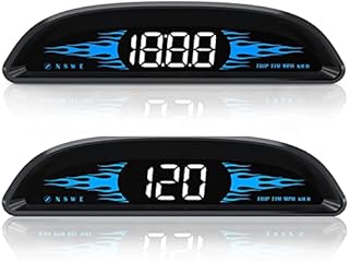 Aceshop Auto Car HUD Head Up Display KMH & MPH Digital GPS Smart Speedometer with OverSpeed Alarm Fatigue Driving Warning, Navigation Compass, 4'' LCD Screen, USB Plug & Play, for All Vehicle