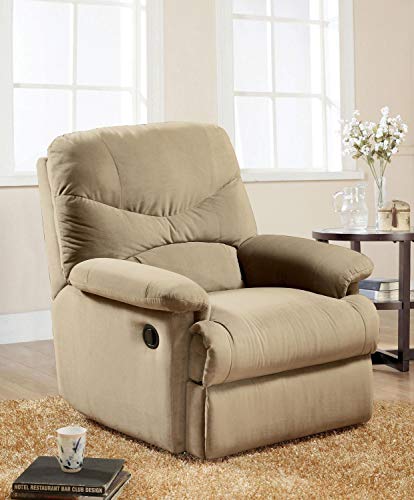 Acme Arcadia Recliner, Beige Microfiber #TOP3