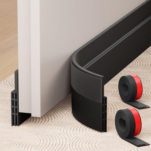 Hojoy 2 Pack Under Door Draft Stopper, Adjustable Door Sweep...