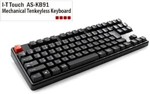 Archiss Cherry茶軸 日本語JIS配列テンキーレスメカニカルキーボード USB&amp;PS/2両対応 AS-KB91T