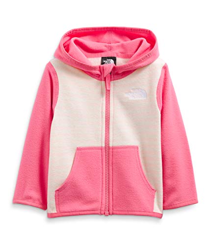 The North Face Infant Glacier Full Zip Hoodie, Pearl Blush Mini Stripe Print, 3-6 Months