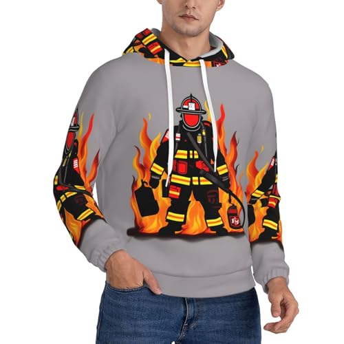 Sweat à capuche pompier pour homme idéal pour la gym et le voyage