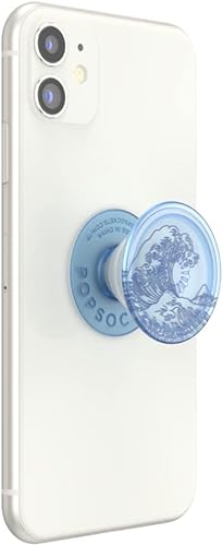 Miniatura 3 de PopSockets - Agarre para teléfono con soporte expandible, agarre adhesivo, océano translúcido