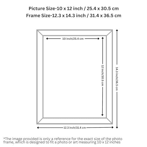 Image of Handmade Wooden Rectangular Photo Frame, 10 X 12 inch Display for Artworks, Pictures and Photos of Your Loved Ones, Best for Home, Office, Wall Decor, Living Room, Bedroom, Red Cedar