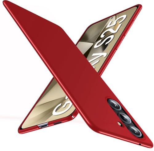 Coque Samsung S25 5G antichoc pour éviter les fissures - Housse plastique rouge