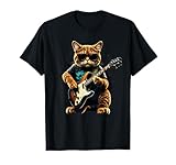 Rock Katze Katzenmotiv mit Gitarre