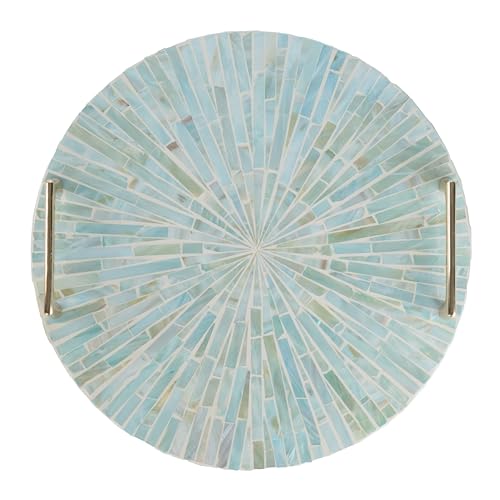 PEMAR Mother of Pearl Decorative Tray, 13' Round...