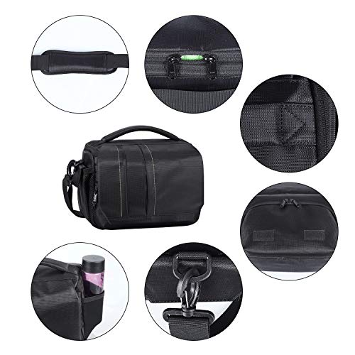 Estarer Camera Shoulder Bag Case, DSLR Camera Bag Water-Resistant for Nikon, Canon, Sony, Fuji Instax, Mirrorless Cameras and Lenses