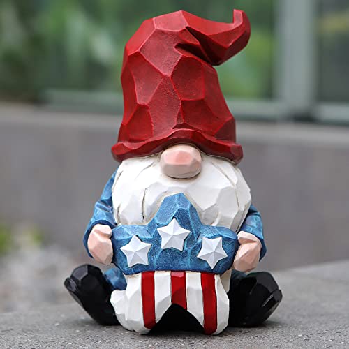 Legifo Garden Gnomes Solar Light Outdoor Statues, Knomes Decor Outdoor For Yard Patio Lawn Garden Decor For Outside, Gnomes Gifts Decorations, Naughty Funny Gnomes With Patriotic Stars #TOP14