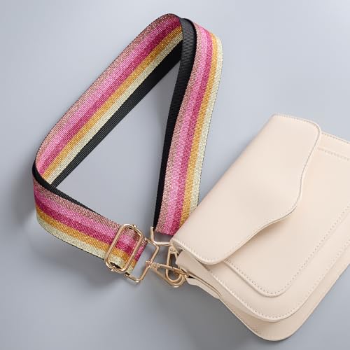 Image of chushui Woven Stripe Purse Straps,Replacement Crossbody Wide Shoulder Adjustable Strap for Bag Handbags