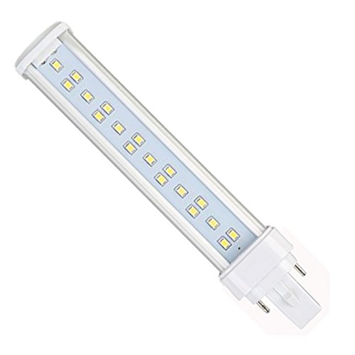 YC G24 Ampoule LED rotative 11 W Blanc froid 6000 K 180 degrés 26 W CFL / Ampoule fluorescente compacte G24D 2 broches LED PL Retrofit Lamp (enlever/contourner le ballast)