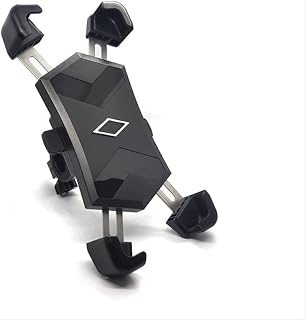 ESUALS Universal Metal Rechargeable Bicycle Motorcycle Handlebar Phone Mount Motorcycle Rearview Mirror Bracket Bicycle Cell Phone Holder
