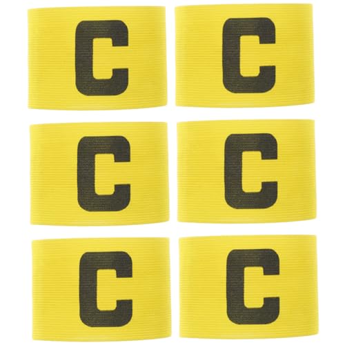 BESPORTBLE 6pcs Wear-Resistant Captain Armbands for Soccer Football Rugby Basketball Team Sports Armbands for Adults for Outdoor Events and Training
