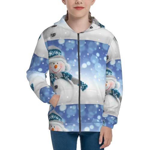 Christmas Trees Kid Hoodies Boys Zip Up Sweatshirts Girls Pullover with Pocket3