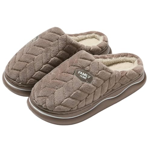 Slippers Winter Couple Style Women'S Non-Slip Warm Thick Plush Slippers Men'S Home Cotton Shoes