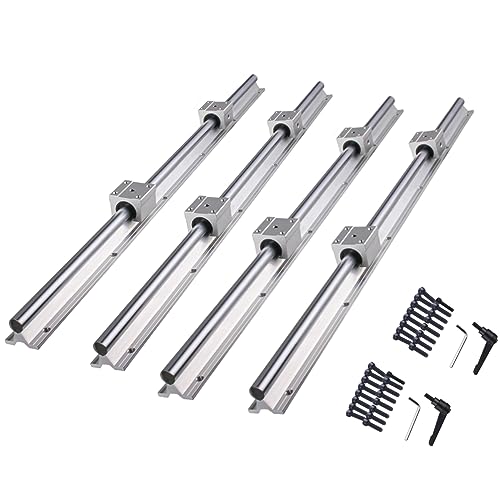CNCYEAH Juego de 4 guías lineales SBR20-800 mm con 4 ejes lineales y 8 bloques de rodamientos SBR20UU para impresora 3D CNC