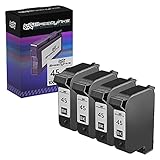 SPEEDYINKS Remanufactured HP 45 51645A Ink Cartridge Replacement (Black 4-Pack) for PhotoSmart 1000...