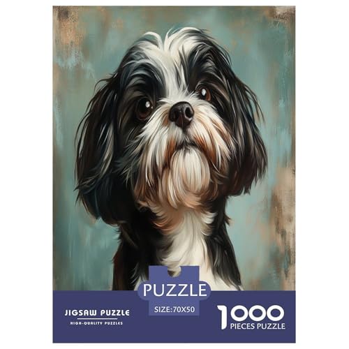 Rompecabezas imposible de Shih Tzu: juego de 1000 piezas de 70x50cm para adultos y más de 12 años
