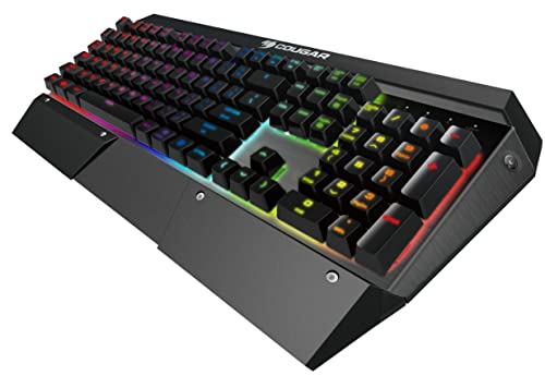 Cougar Attack X3 Speedy RGB MX Speed Clavier de Jeu - Interrupteurs Argent Cherry MX - 1000 Hz - Éclairage Clé RGB-LED - DE Layout - Noir