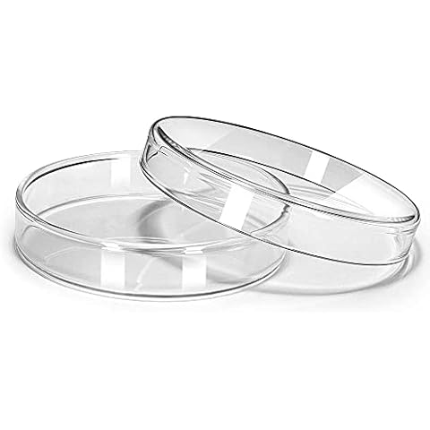 Tuuters Petrischale 5x Petrischalen aus Glas mit Deckel Labor Klarglas, sterilisierbar (20 x Ø 100mm) Cover