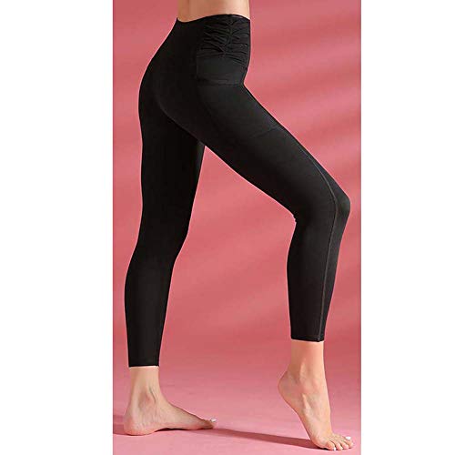 Akse waist tight yoga pants, sports pants fold stitching net yarn…