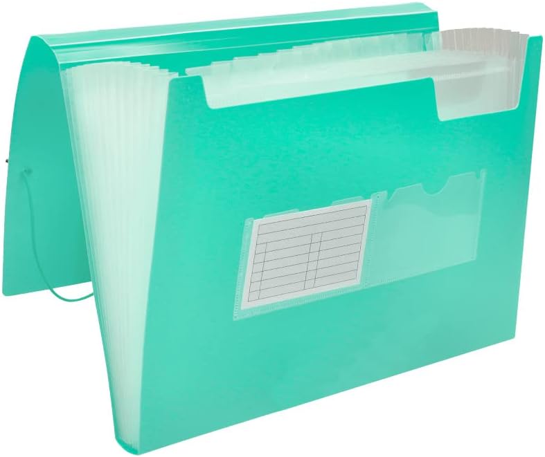 Folder liderpapel Classifier Bellows Polypropylene din a4 verede Opaque 13 Departments