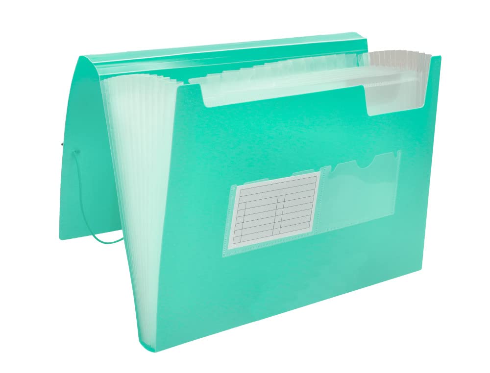 Folder liderpapel Classifier Bellows Polypropylene din a4 verede Opaque 13 Departments