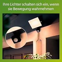 Philips Lois Outdoor Flutlichtstrahler, Sensor, Außenbeleuchtung, Schwarz | LED Leuchte für den Außenbereich, IP65 wetterfest, Sensor erkennt Bewegung und Dämmerung, 30 W, 3000 K weißes Licht – Ansicht 6