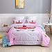 SIRDO Unicorn Queen Bedding Sets for Girls Kids Comforter Set Queen Size with 2 Pillowcases Pink and Rainbow Unicorn Room Decor for Girls Bedroom Ultra Soft Machine Washable Toddler Bed Set