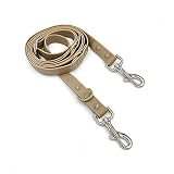 WOOF ELITE Hands-Free Adjustable Waterproof Dog Leash 7FT / 8FT (7 FT, Beige)